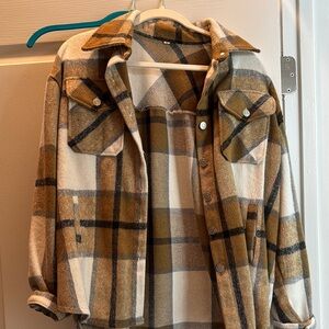 Plaid shacket for fall